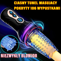 Elektroniczny automatyczny masturbator wirujący i posuwisty 9 trybów