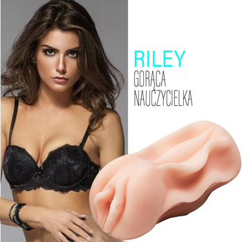 Ciasna cipka gorącej nauczycielki Riley, realistyczny masturbator anatomiczny