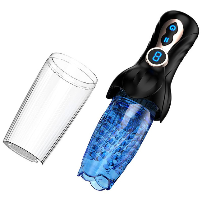 Elektroniczny automatyczny masturbator wirujący i posuwisty 9 trybów