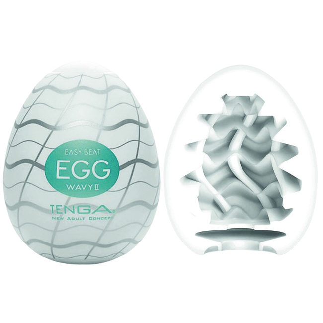 Na dobry start - masturbator jajko Tenga EGG Wavy II o frezach w łagodnych fal morskich seria New Standard (REGULAR)