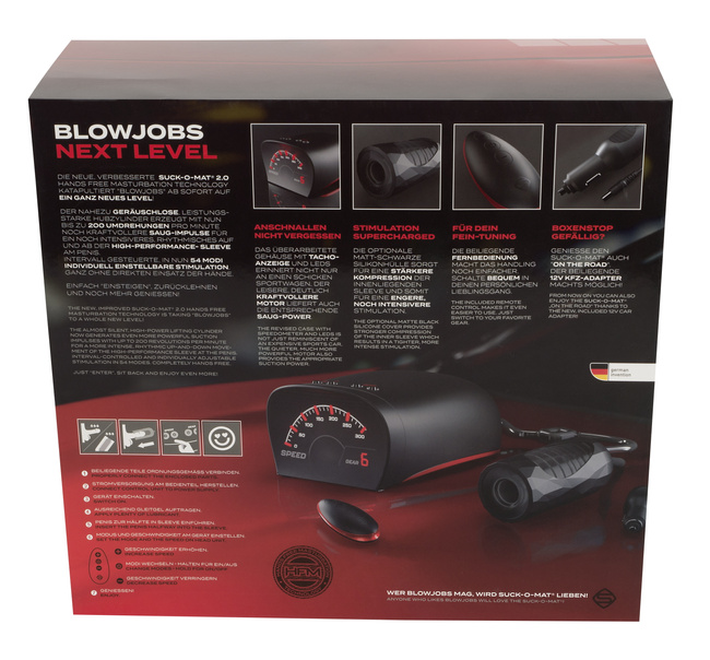 Masturbator Suck-O-Mat 2.0 TECHNOLOGIA MASTURBACJI BEZ UŻYCIA RĄK Sportowy,elegancki design z wyświetlaczem prędkościomierza LED