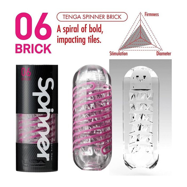 Masturbator skręcany TENGA – Spinner 06 BRICK